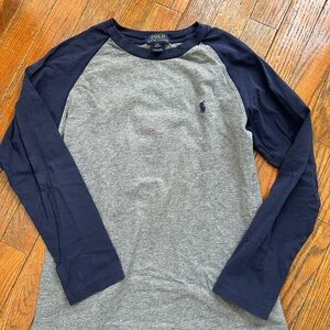 Polo by Ralph Lauren Boy’s Gray and Navy Long Sleeve Shirt